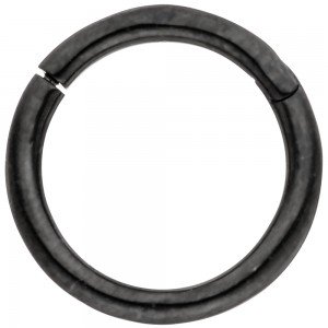 Segmentring Edelstahl schwarz mit Klick-System Scharnier Ringstärke 1,2mm