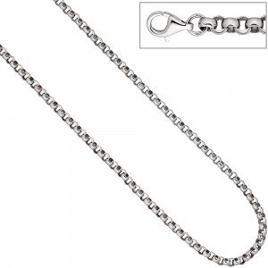 Erbskette 925 Sterling Silber 4,5mm 50cm Kette Halskette Silberkette Karabiner