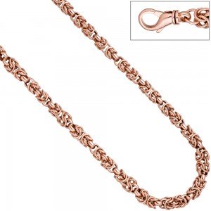 Collier Halskette 925 Sterling Silber rotgold vergoldet 50cm Kette