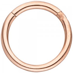 Segmentring Edelstahl rotgold farben Klick-System Scharnier Ringstärke 1,2mm