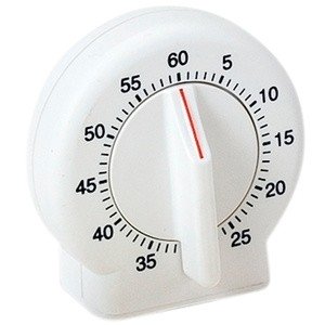 Kurzzeitmesser Kurzzeitwecker Küchen Timer analog weiß rund