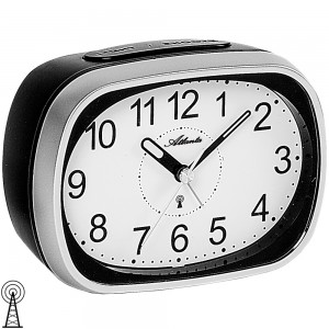 Atlanta Wecker Funk Funkwecker mit Licht Snooze silbern schwarz