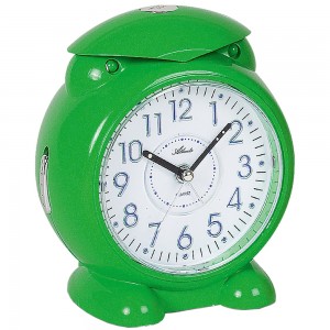 Atlanta Wecker für Kinder Quarz analog grün mit Licht