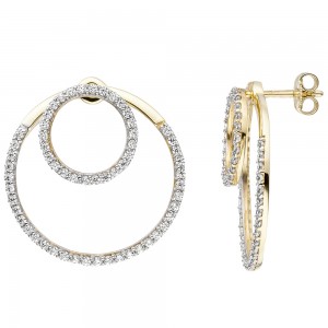 JOBO Ohrhänger 375 Gelbgold mit Zirkonia Ohrringe Ohrstecker
