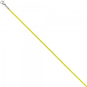 Rundankerkette Edelstahl gelb lackiert 50cm Karabiner