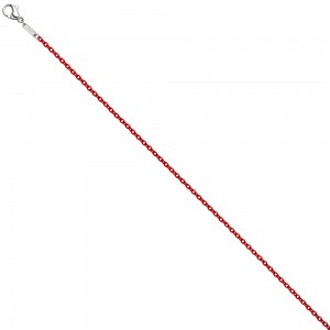 Rundankerkette Edelstahl rot lackiert 50cm Karabiner
