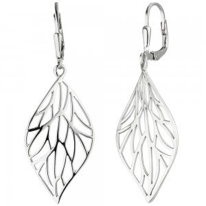 JOBO Ohrhänger Blatt 925 Sterlingsilber Ohrringe Boutons