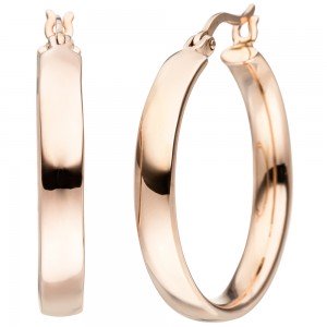 JOBO Creolen 925 Silber rotgold vergoldet Ohrringe