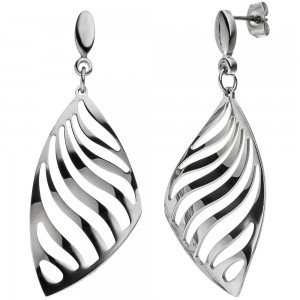 JOBO Große Ohrhänger aus Edelstahl Ohrringe Ohrstecker