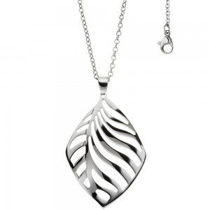 JOBO Collier Kette mit Anhänger aus Edelstahl 47cm Karabiner