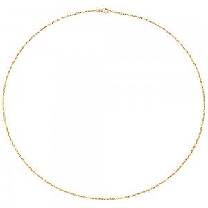 JOBO Collier Halskette 750 Gelbgold diamantiert 1,0mm 42cm