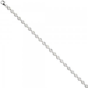 Armband 585 Weißgold 27 Diamanten Brillanten 0,85ct. 18cm Tennisarmband