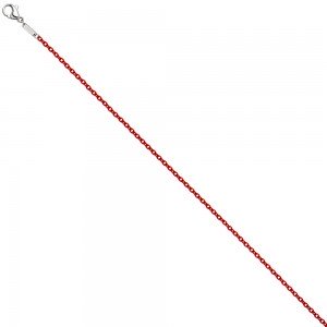 Rundankerkette Edelstahl rot lackiert 42cm Karabiner