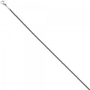 Rundankerkette Edelstahl grau lackiert 42cm Karabiner