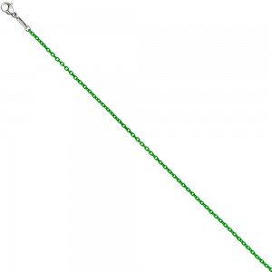 Rundankerkette Edelstahl grün lackiert 45cm Karabiner