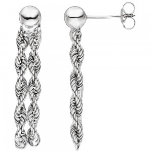 JOBO Ohrhänger 375 Weißgold Ohrringe Ohrstecker