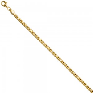 Königsarmband 925 Sterling Silber vergoldet diamantiert 19cm