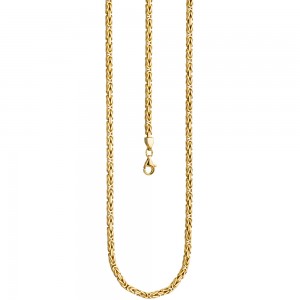 Königskette 925 Sterling Silber vergoldet 3,2mm 60cm