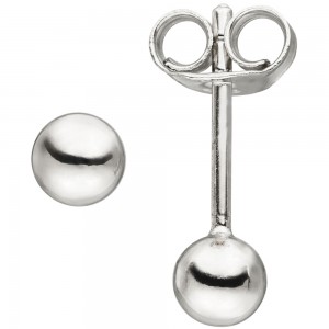 JOBO Ohrstecker Kugel 4mm 925 Sterlingsilber Ohrringe