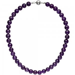 Halskette Amethyst lila violett 44cm Amethystkette