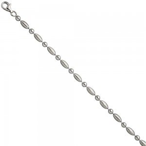 Armband 925 Sterling Silber teil matt 19cm