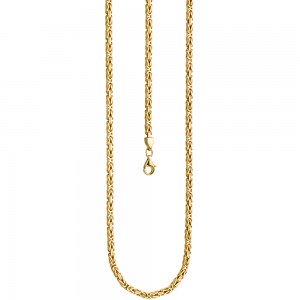 Königskette 925 Sterling Silber vergoldet 3,2mm 45cm