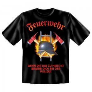 Fun T-Shirt Feuerwehr - Polizei
