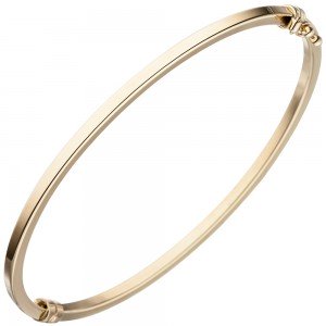 JOBO Armreif Armband oval 585 Gelbgold Goldarmreif