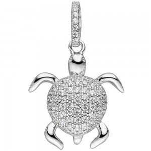 JOBO Anhänger Schildkröte 925 Sterlingsilber mit Zirkonia