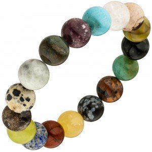 Armband mit Edelsteinen multocolor 19cm elastisch