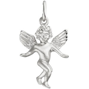 Anhänger Engel Schutzengel 925 Sterlingsilber matt