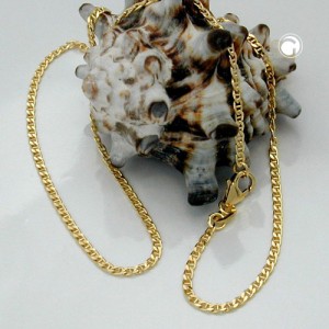 Halskette Stegpanzer 45cm 375 Gold