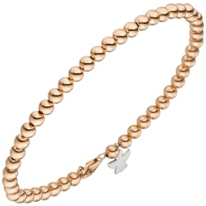 Armband Engel 585 Rotgold Weißgold bicolor 19cm Schutzengel
