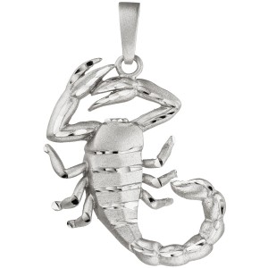 Anhänger Sternzeichen Skorpion 925 Sterling Silber matt
