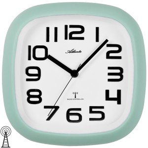 Wanduhr Funk Funkwanduhr analog hellgrün