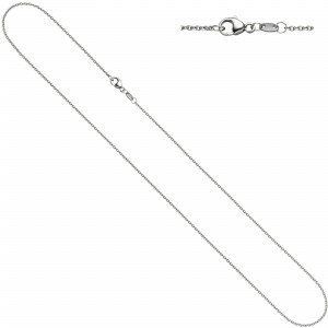 Ankerkette 950 Platin 1,5mm 70cm Kette Platinkette Karabiner