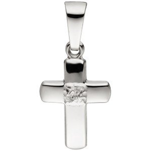Anhänger Kreuz 333 Weißgold