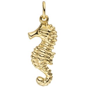 Anhänger Seepferdchen 333 Gelbgold