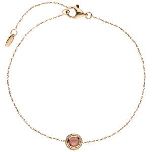 Armband 585 Rotgold 1 Turmalin Cabochon pink 16 Diamanten Brllanten 20cm