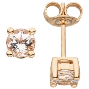 Ohrstecker 585 Rotgold 2 Morganite Ohrringe Goldohrringe