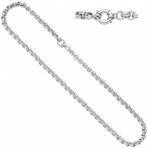 Erbskette 585 Weißgold 45cm Kette Federring