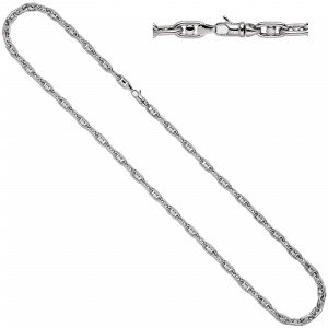 Halskette Kette 585 Weißgold 50cm Karabiner