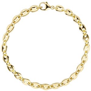 Armband Kaffeebohne 585 Gelbgold 21cm