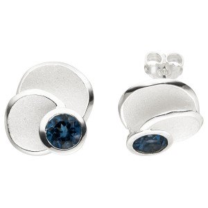 Ohrstecker 925er Sterlingsilber 2 Blautopase hellblau blau Ohrringe