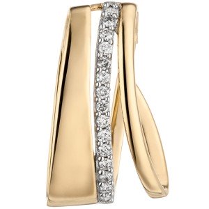 Anhänger 585 Gelbgold 15 Diamanten Brillanten