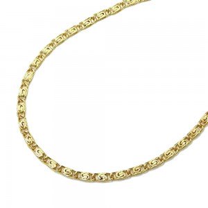Armband S-Panzer zweifach diamantiert 585 Gold 19cm