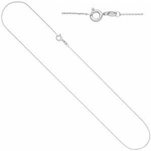 Ankerkette rund 585 Weißgold 0,9mm 42cm