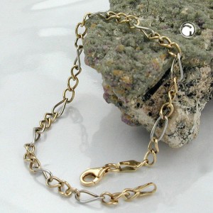 Armband Figaro Panzer bicolor 375 Gold