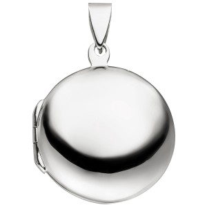 Medaillon rund zum Öffnen für 2 Fotos 925 Sterlingsilber