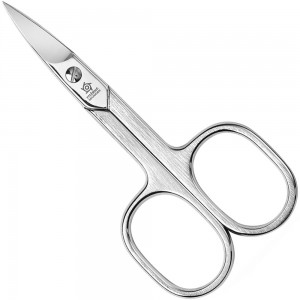 Pfeilring Nagelschere, 9cm, vernickelt, gebogen